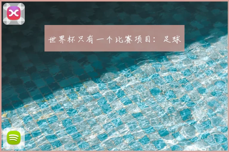 世界杯只有一个比赛项目：足球
